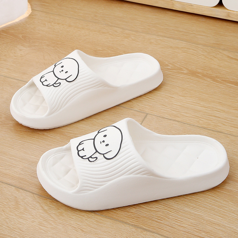 Cute Cartoon Dog Slippers Summer Solid Color Non-slip Rhombus Bathroom Slipper I - Picture 11 of 11