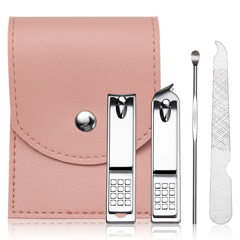 Pink leather 4pcs set