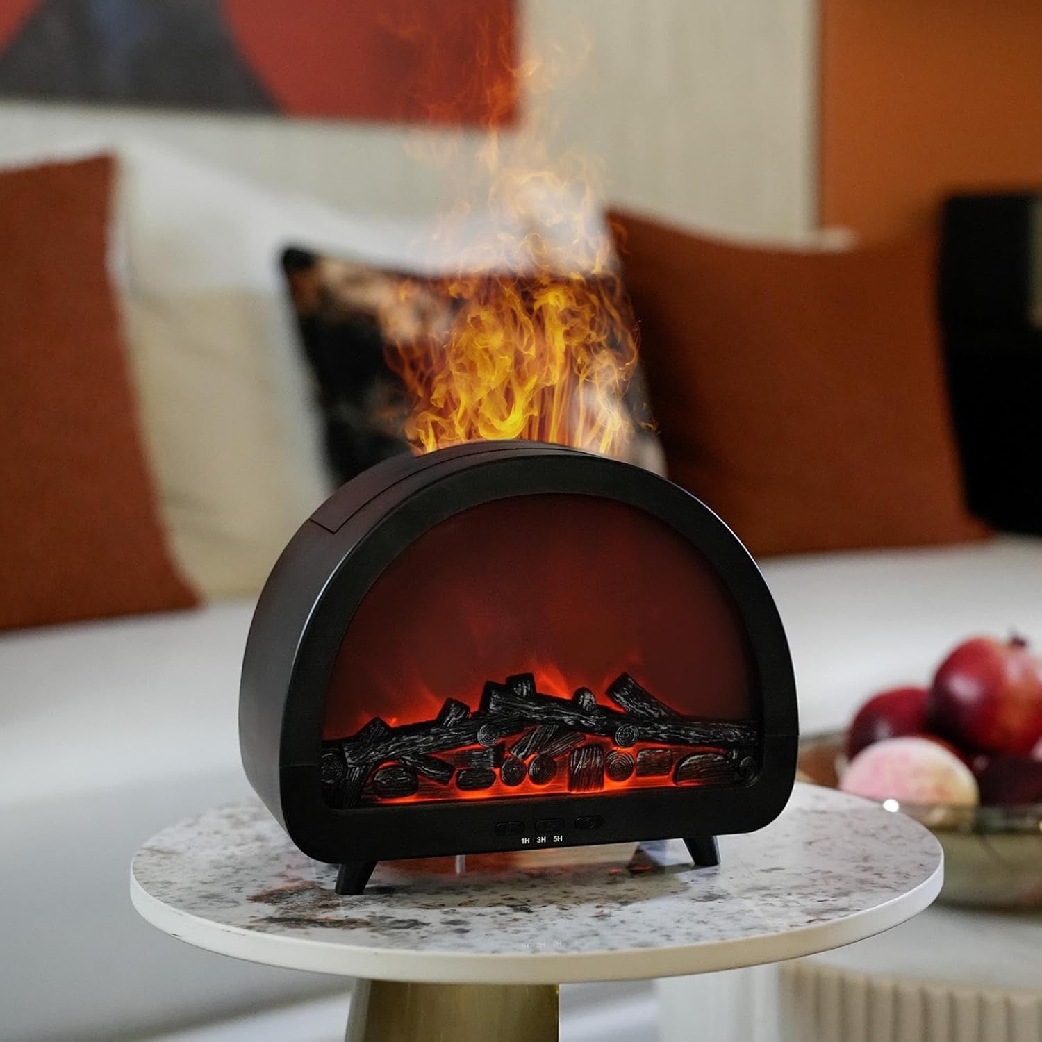 Portable Humidifier, Large Mist Volume, Fireplace Flame Aromatherapy Machine — image 3