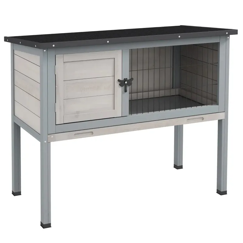 Elevated Rabbit Hutch, Wooden Bunny Cage