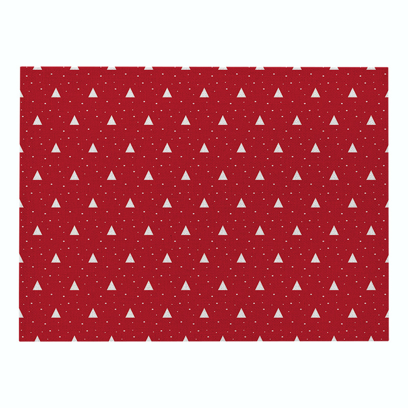 Title 14, Christmas Red Series Cotton And Linen Placemat