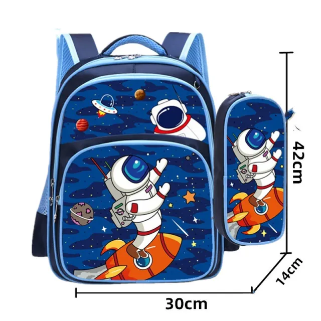 Boys And Girls Backpack Cartoon To Reduce The Burden Blue - Shop at LoveMi