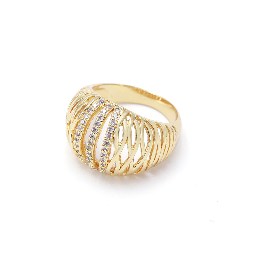 Fashion Popular Ring Manufacturer Wholesale Bird's Nest Shaped Zircon Ring