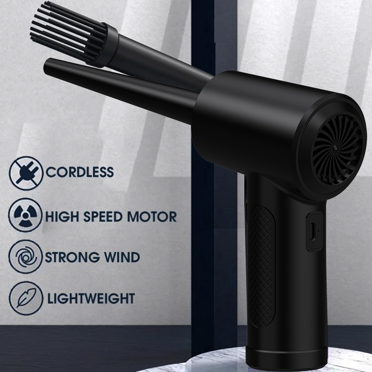 USB Electric Car Collector Portable Handheld Wireless Dust Blower