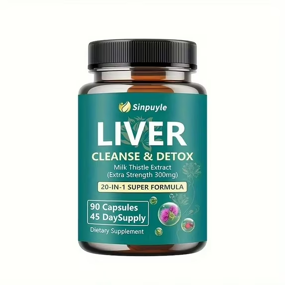 Liver Support Supplement 20-in-1 Detox Formula - Extra Strength Milk Thistle 300