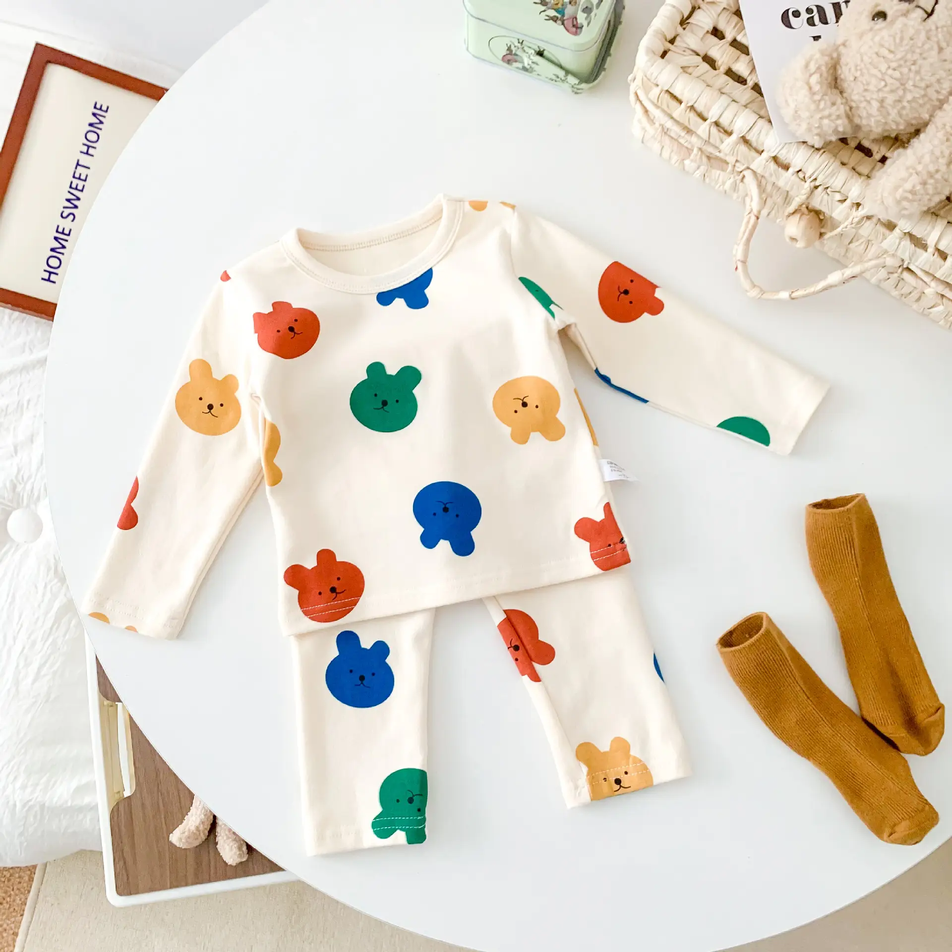 Boys And Girls Cartoon Home Clothes Children's Cotton Underwear Set