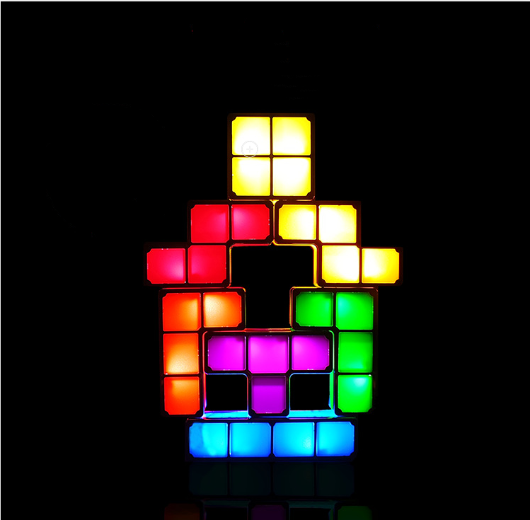 Tetris Lamp LED Light 7 Multi-color Blocks - Picture 8 of 8