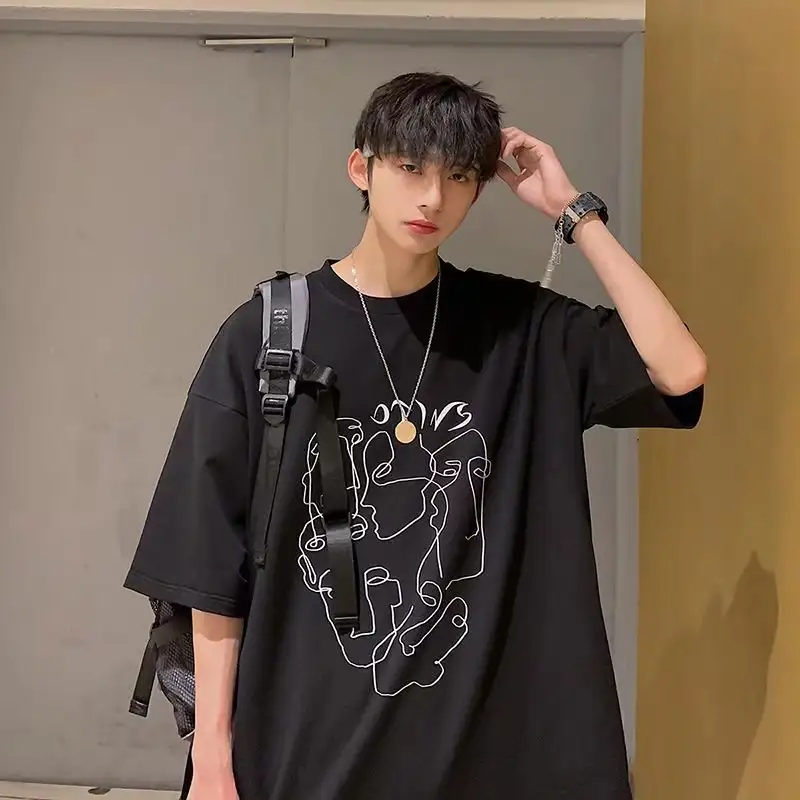 Men's Five-point Sleeve Ins Trend All-match T-shirt