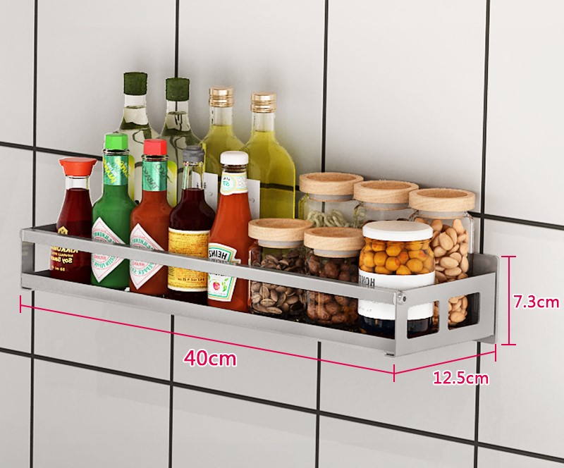 Title 6, Wall-mounted non-perforated wall condiment stor...