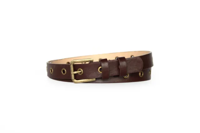 European And American Hot Models Personalized Fashion Chain Belt Copper Button Coffee - Shop at LoveMi