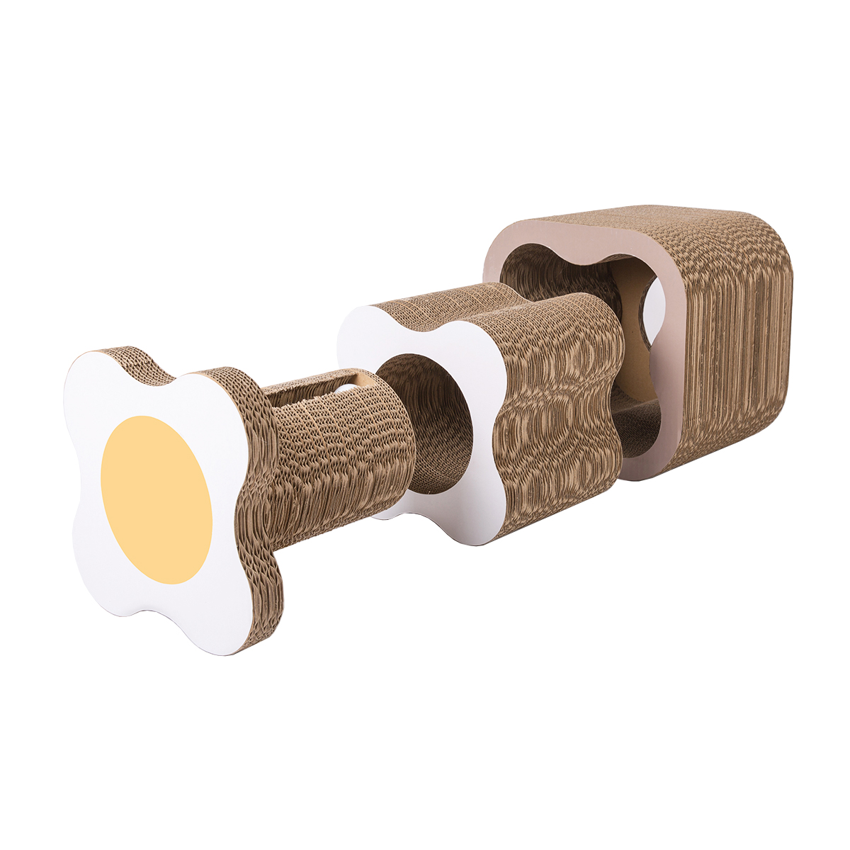 Plumeria Cat Scratching Board Combination Corrugated Tunnel Cat Toy