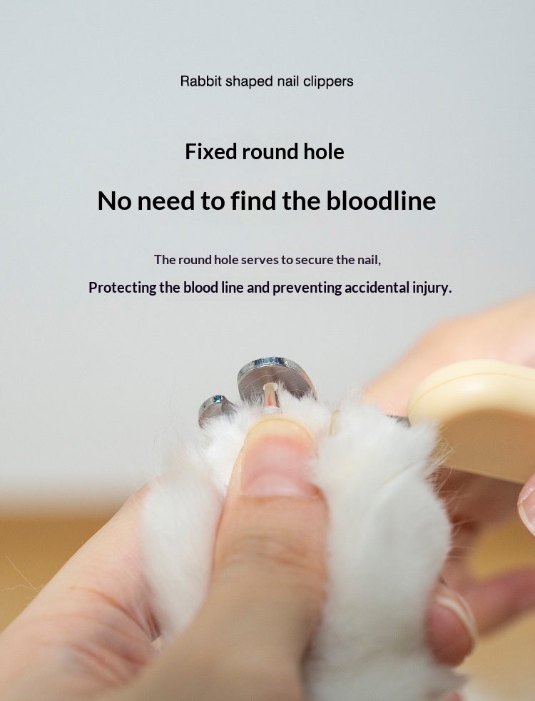 Little Rabbit Blind Cutters Pet Nail Cutters Cat Nail Cutters Anti-Catch Cat Nail Cutters Baby Cat Claw Cutters Anti-Cut Blood Line Round Hole detail photo 4
