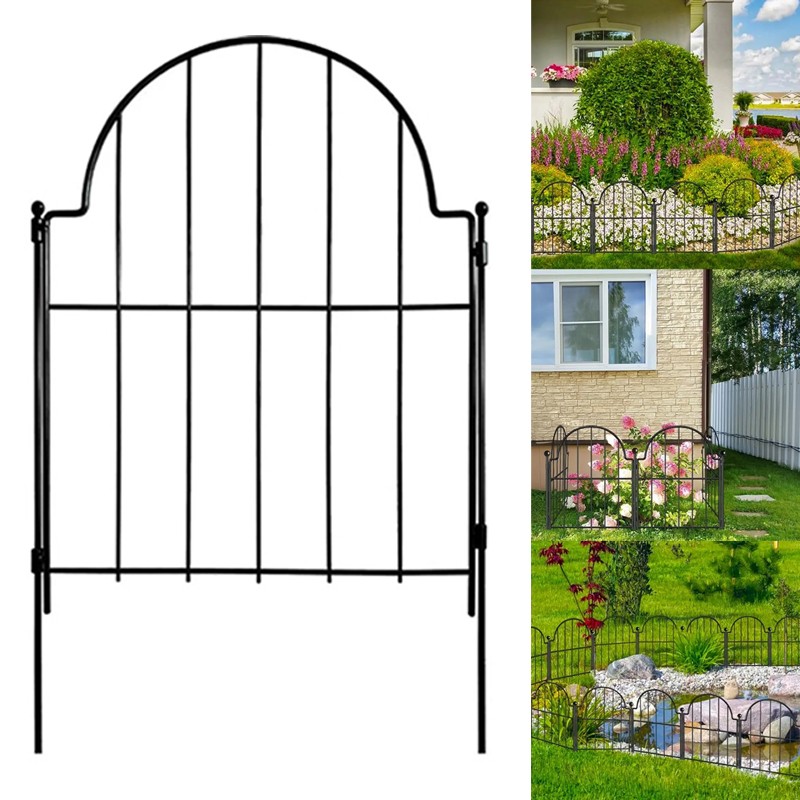 10x Panels Rustproof Metal Garden Fence Flower Bed Edge
