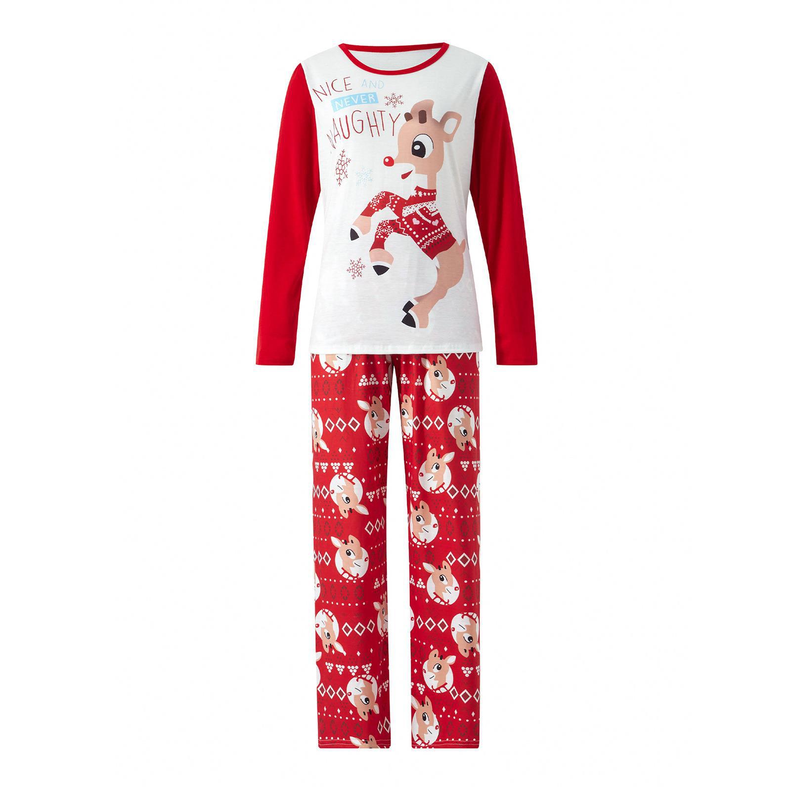 Title 4, Printed Pajamas Christmas Parent-child Wear Rou...