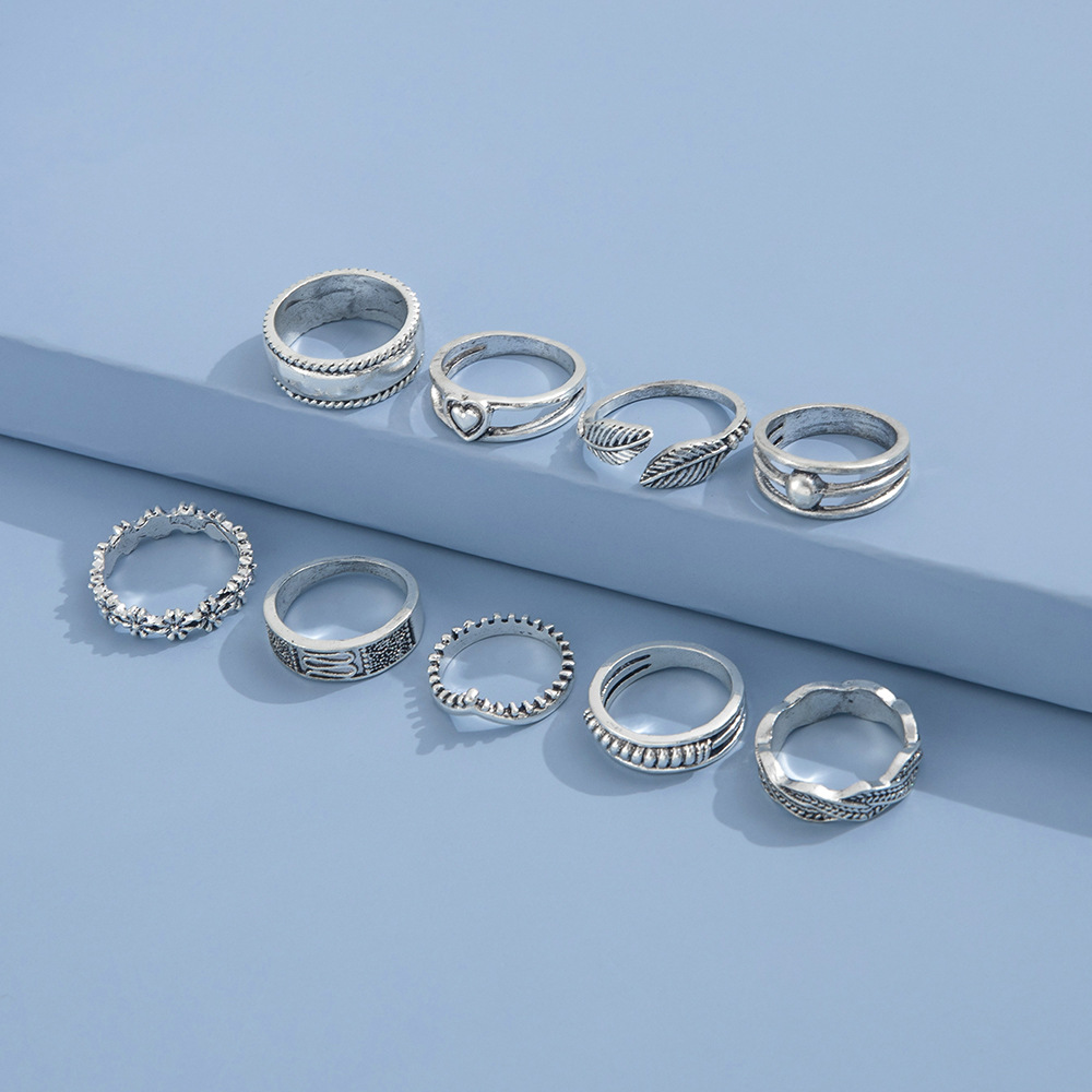 Title 4, Womens Vintage Ring Set, Nine-Piece Collection...