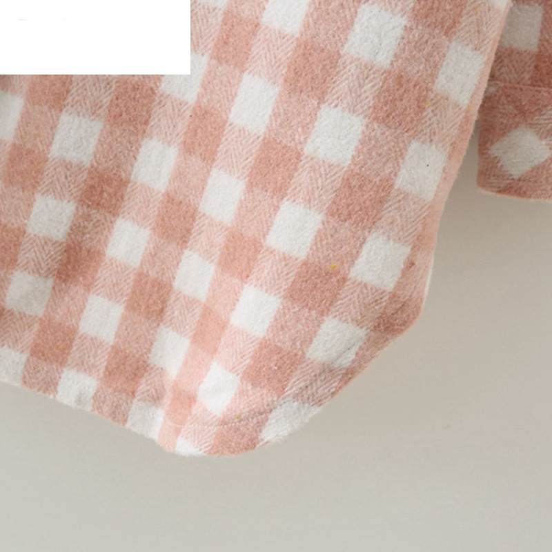 European And American Style Mid-length Woolen Plaid Jacket