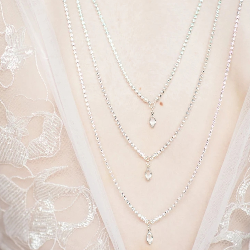 Bridal Wedding Multi-layer Diamond Necklace Body Chain