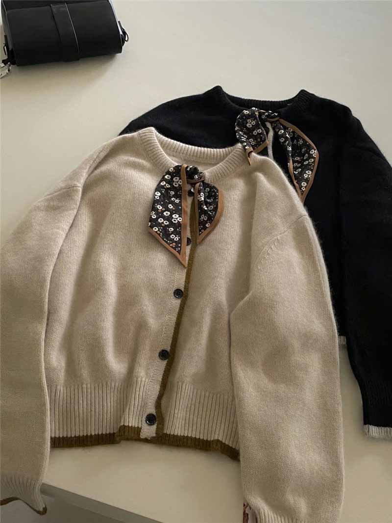 Women's Long-sleeved Single-breasted Sweater Coat