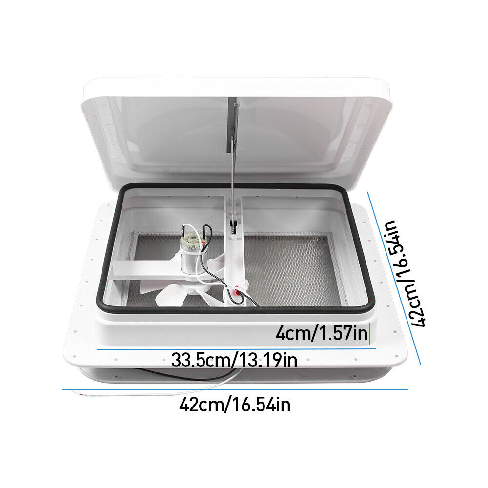 Camper Roof Vent Horsebox Motorhome Shower Hatch Blind 420x420 Caravan Skylight — image 10
