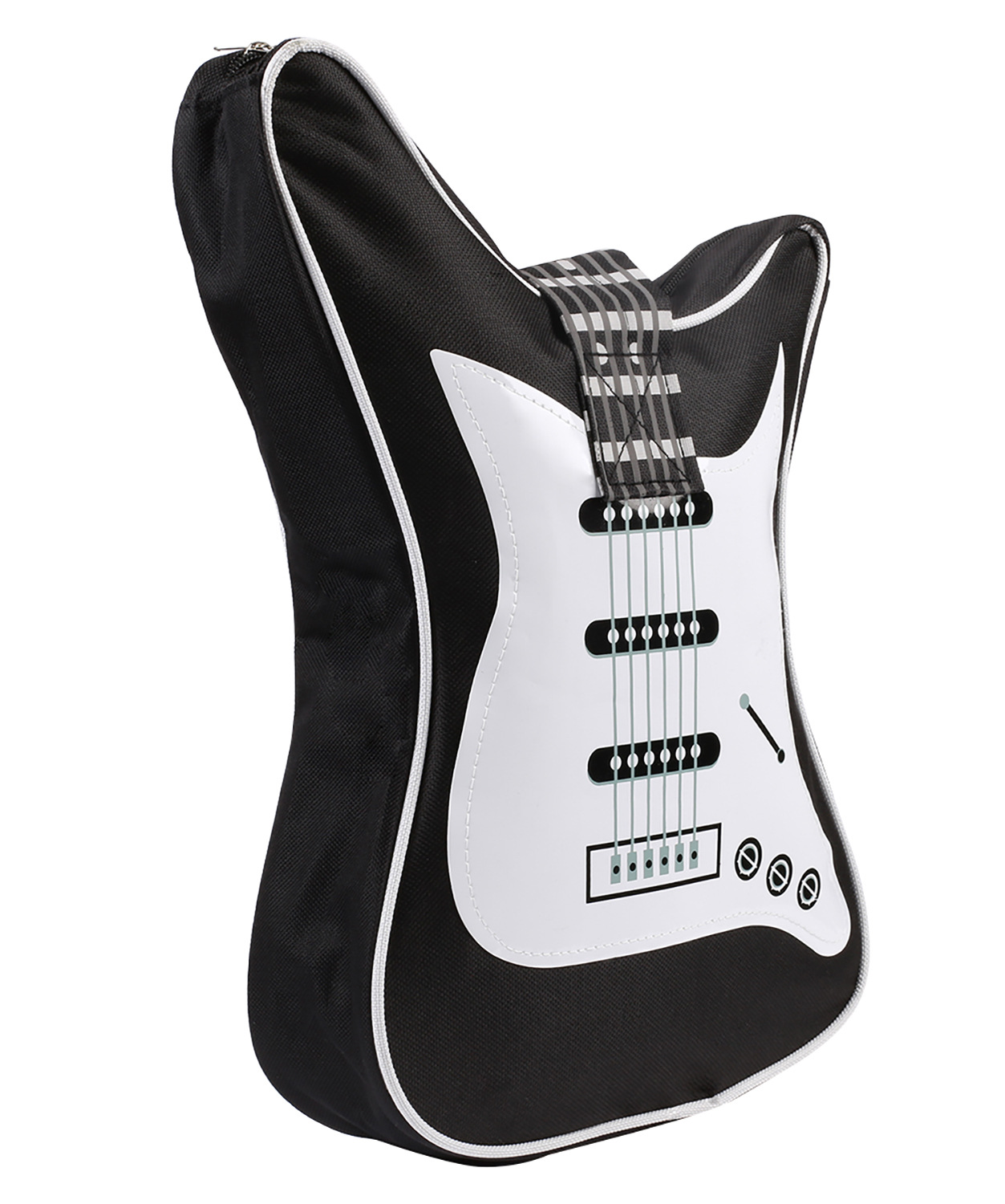 Women's Fashion Casual Guitar Shape Crossbody Bag White - Shop at LoveMi