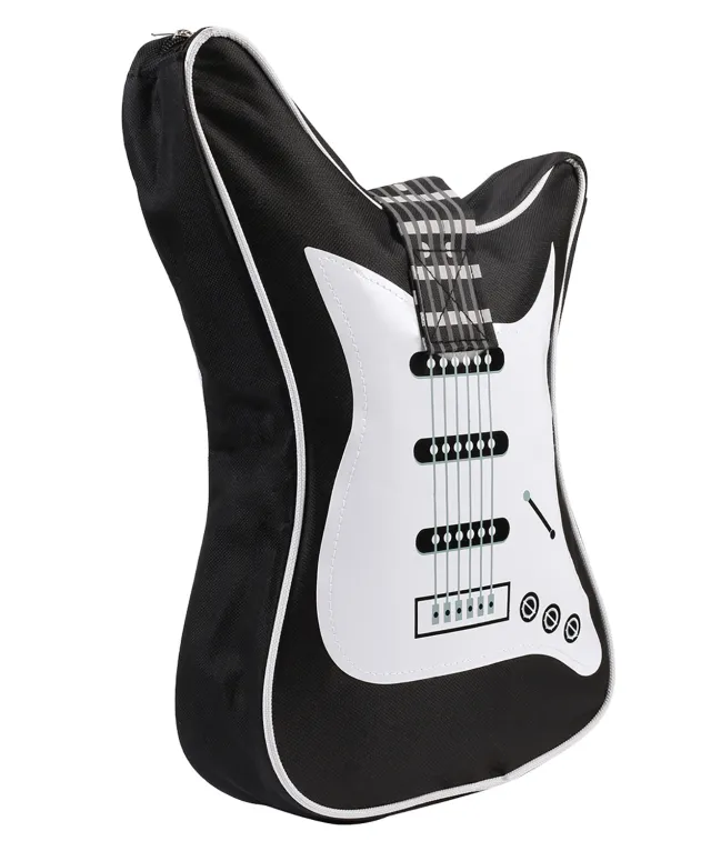 Women's Fashion Casual Guitar Shape Crossbody Bag White - Shop at LoveMi