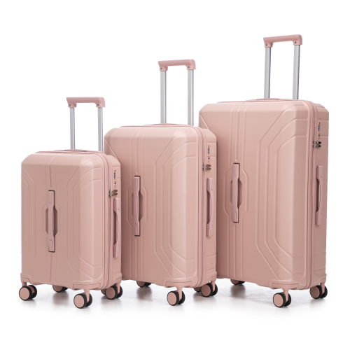 20  24  28  3 Pcs  Set In ABS Spinner Wheel Luggage, Carry On Suitcase, Matching Color, TSA Combination Lock