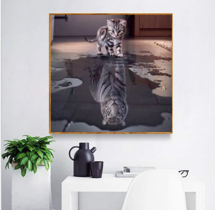 Diamond Painting - Baby-Tiger