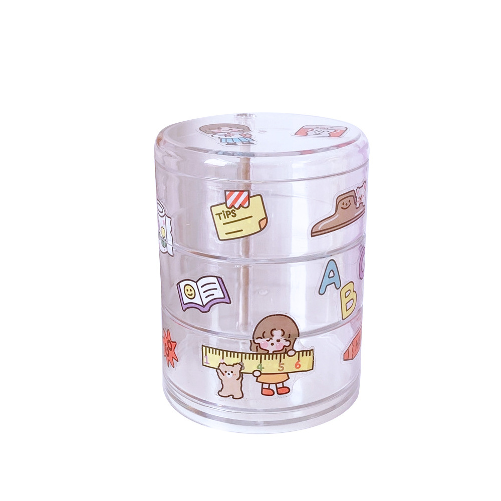 Transparent Multi-layer Rotating Storage Box Cosmetic Desktop Dust-proof Jewelry Storage Rack - 3