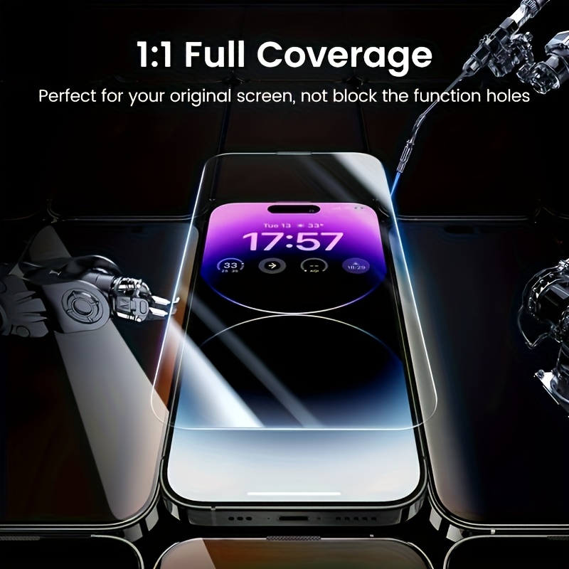 8pcs HD Tempered Glass Screen Protection - For IPhone 14 15 16 Pro - 14 15 16 Pro Max - 17 Air - 16e - 14 15 16 Plus Protective Glass Film
