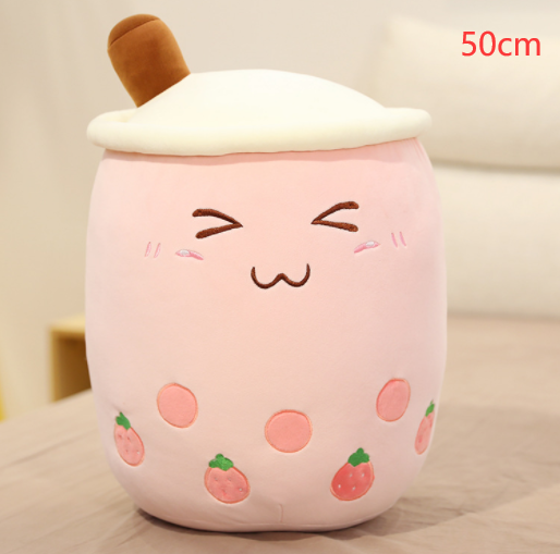 Strawberry Milk Tea Plush Toy Pillow - Image 2 of 58