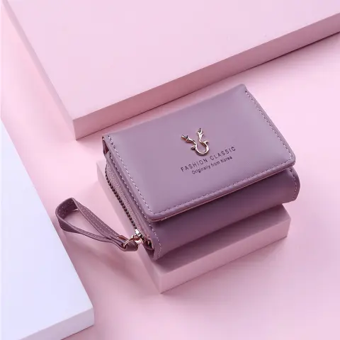 New Women's Wallet PU Leather Short