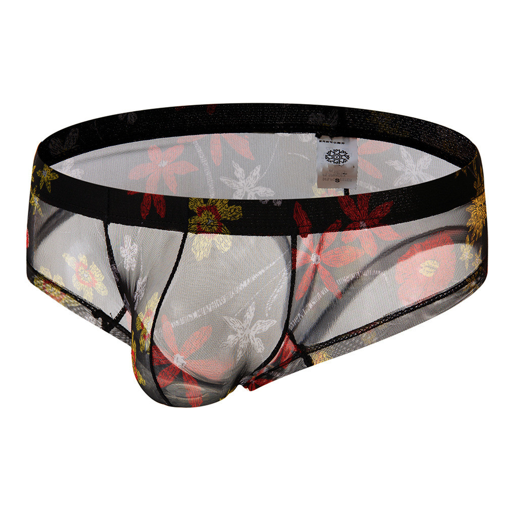 Bohemian Large Size Men's Printed Perspective Sexy Panties