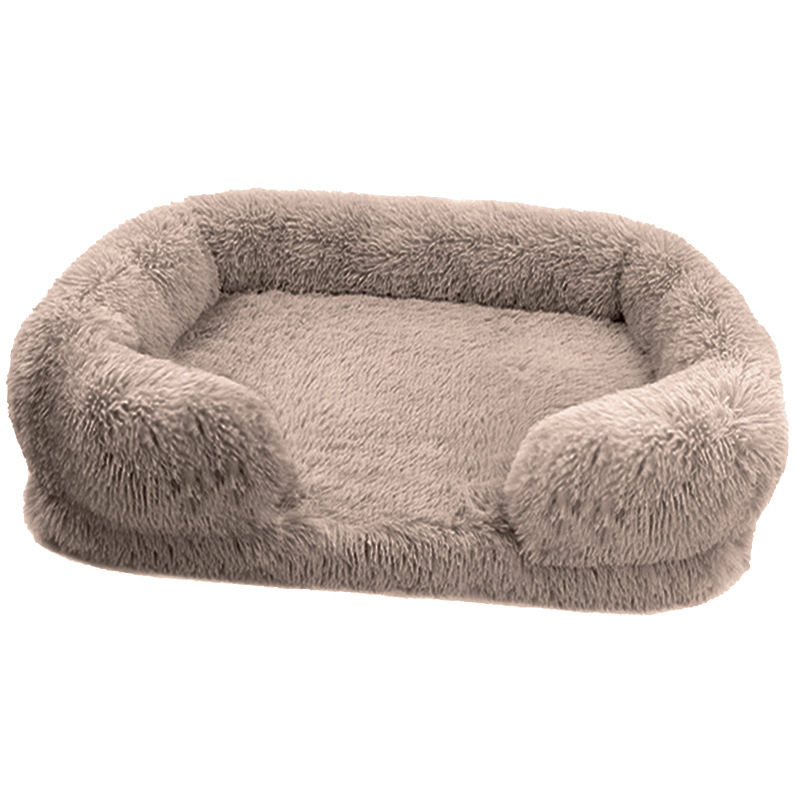 Removable And Washable Plush Pet Nest Grey Coffee - Shop at LoveMi