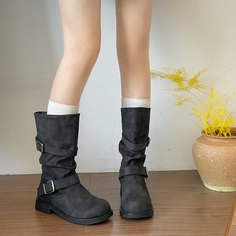 Mid Calf Slouch Boots, picture 3 of 4