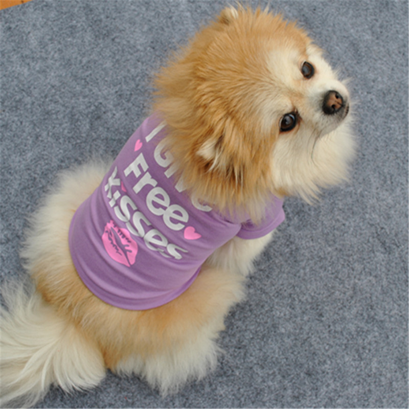 Puppy Clothes Spring Autumn And Summer Cotton Breathable Short-sleeved T-shirt