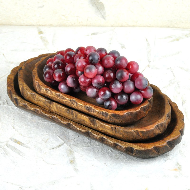 Assiette de Fruits Bois Massif Ondulée WAVY Assiette de fruits en bois massif ondulée WAVY