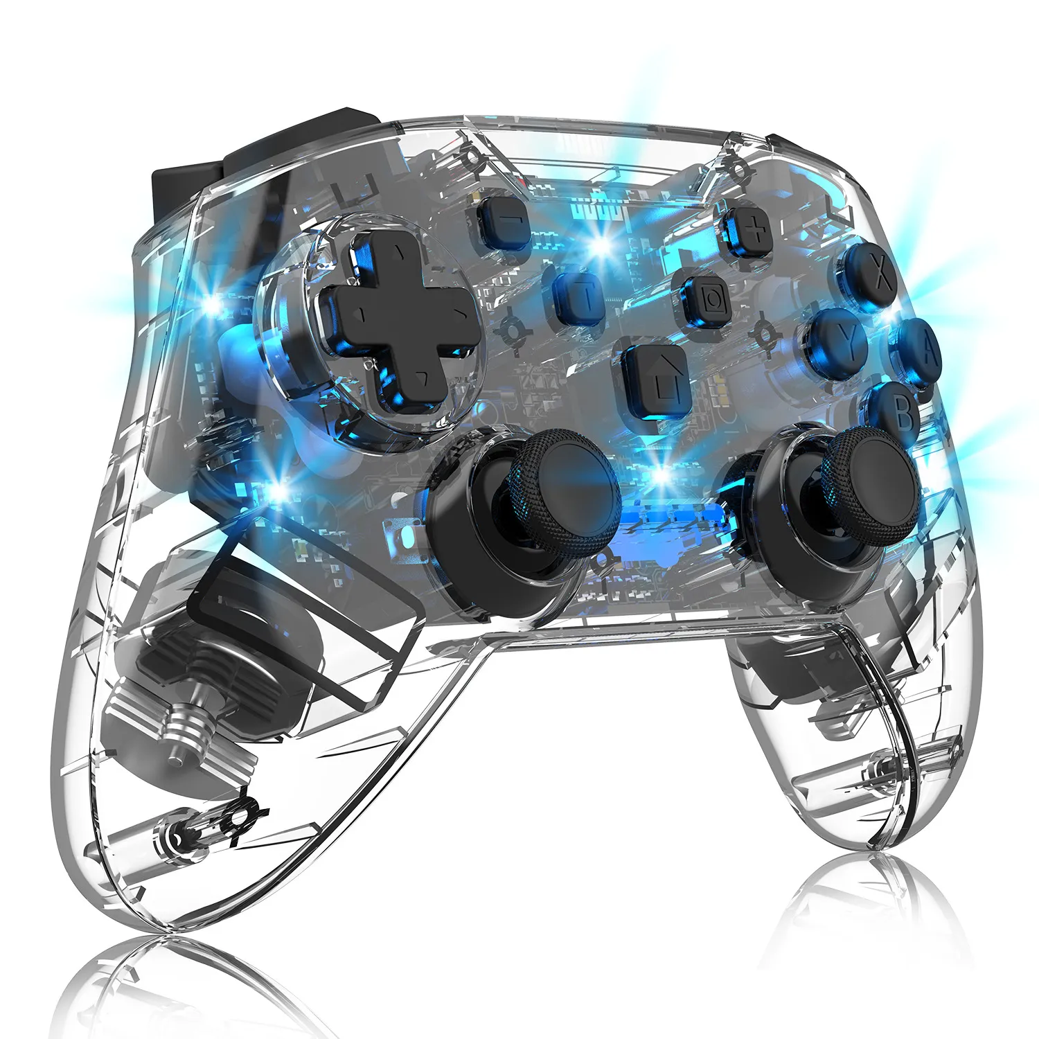 Wireless Wake-up Burst SwitchPRO Bluetooth Transparent Lighted Gamepad – image 4