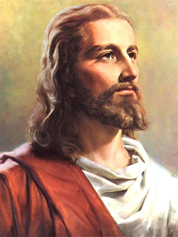 Jesus Portrait Square Or Round Bead Embroidery — image 1