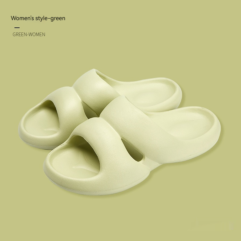 Summer Women's Bathroom PlatformIndoor Couple's Home Slippers - Image 2