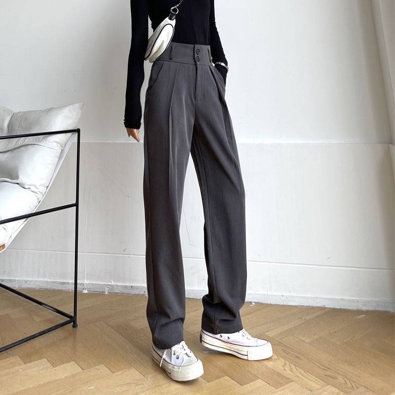 Title 6, Fall High Waist Loose Straight Suit Pants