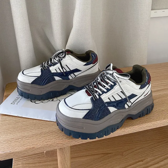 Heighten Street Style Retro Comfortable Casual Sneakers Blue - Shop at LoveMi