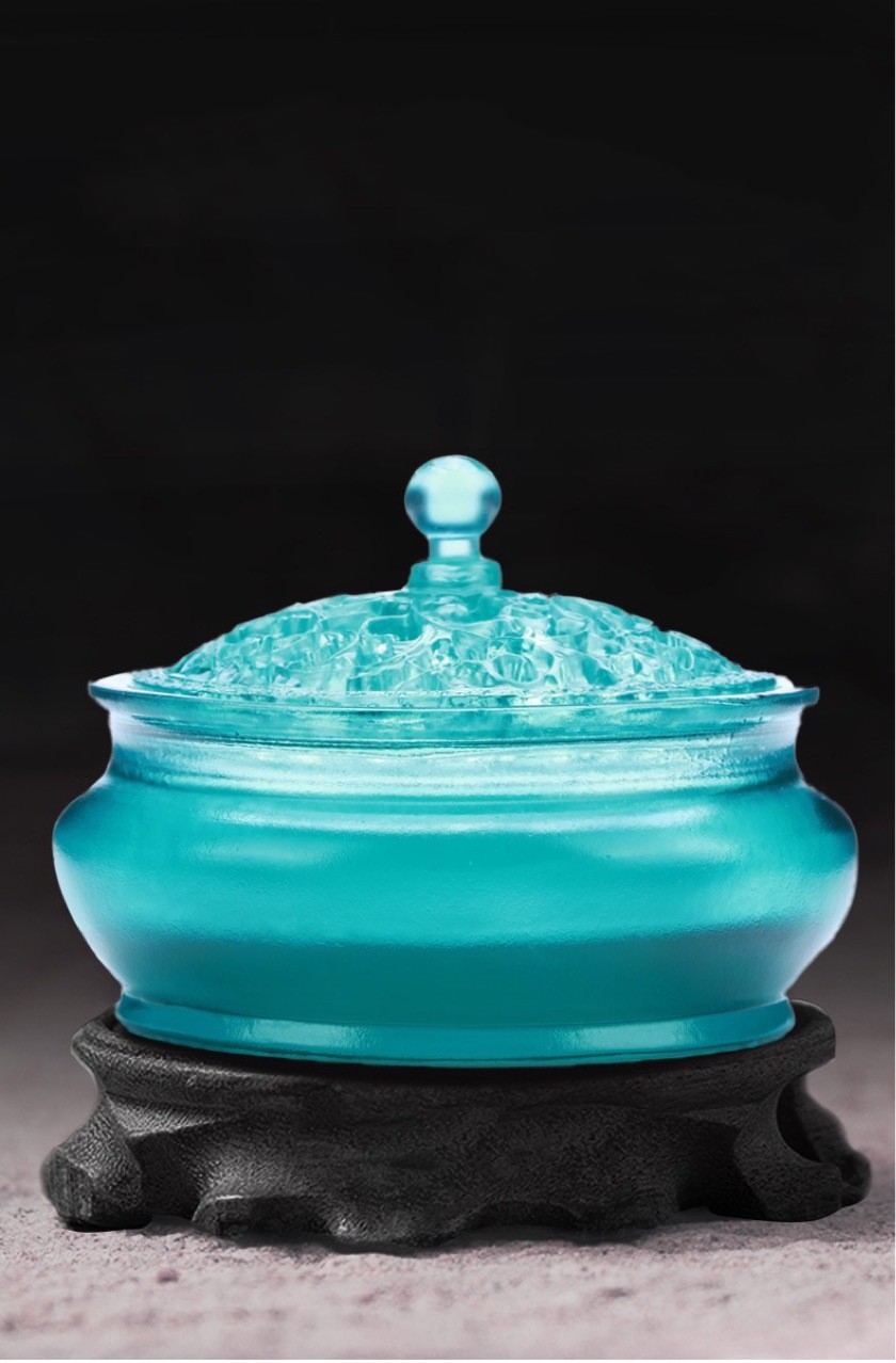 Title 2, Room Home Incense Burner Zen Glass Creative Orn...