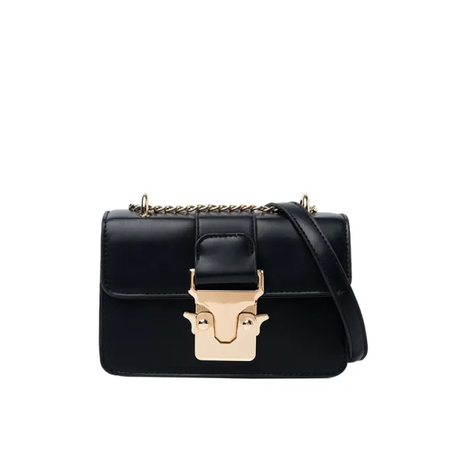 Trendy Fashion All match Western Style Messenger Bag Single Shoulder Black - Shop at LoveMi
