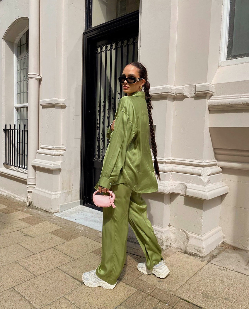 Draped Two-Piece Trouser Suit, picture 4 of 6