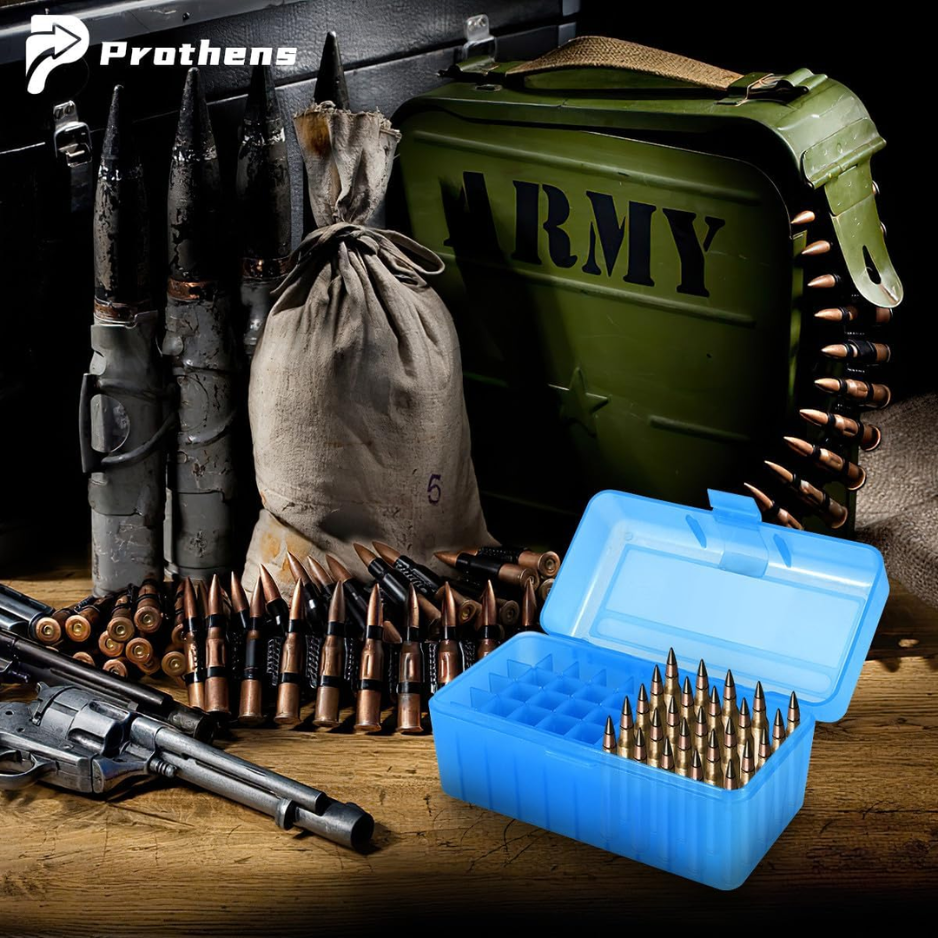 50 Round Rifle Ammo Can Durable Plastic Ammo Storage Box With Lock Waterproof Box Bullet And Tool Organizer — foto 4