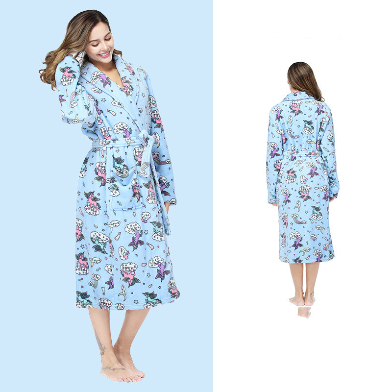 Title 6, Extra Long Fashionable Sexy Home Flannel Nightgown