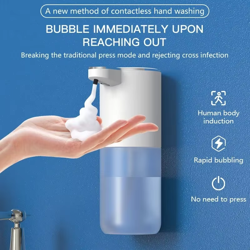 P11S Touchless Soap Dispenser 400ml USB Rechargeable Auto Foam Soap Dispenser Wall Mounted For Bathroom Kitchen