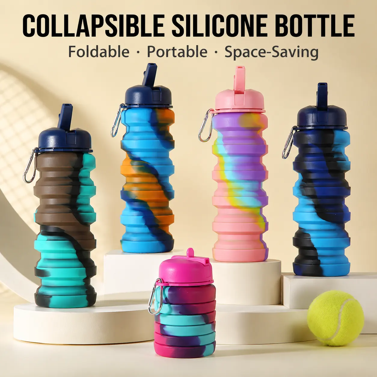 In Stock Food Grade Silicone Folding Water