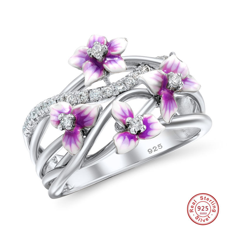 Title 2, Anillo Laca Epoxi Color Flor Violeta