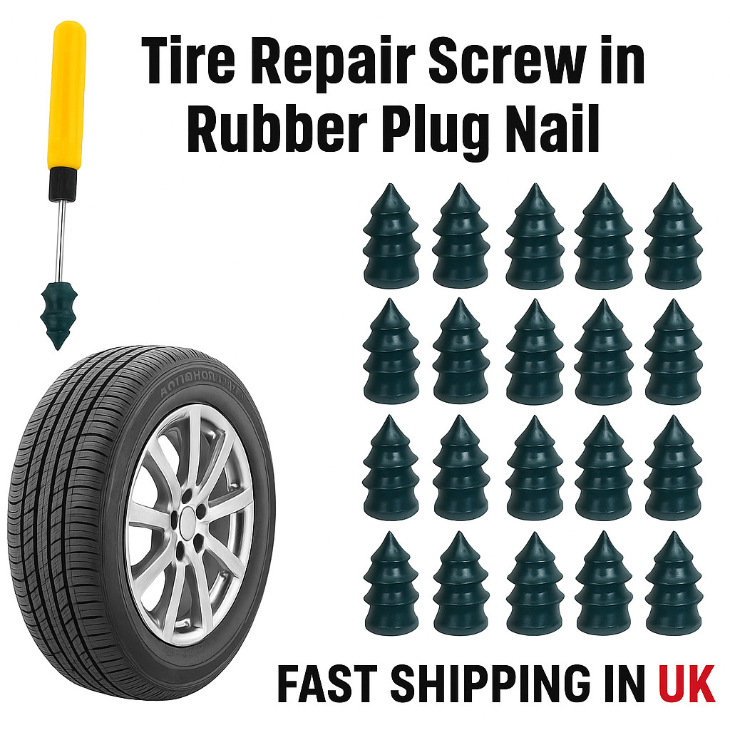 20pcs Universal Tire Repair Screw In Rubber Plug Nail Car Tyre Puncture Kit — image 7